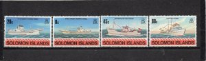 SOLOMON ISLANDS 1980 SHIPS SET OF 4 STAMPS MNH