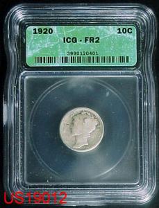 1920 MERCURY DIME ICG FR-2