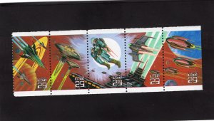 2741-2745 Space Fantasy, MNH strip/5