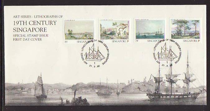 Singapore 559-562 Lithographs 1990 U/A FDC 