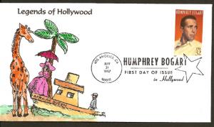 #3152 - Humphrey Bogart - Karen Sabinsky Hand Painted FDC