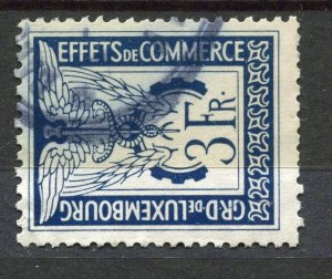 LUXEMBOURG; Early 1900s Effets de Commerce Revenue issue used 3Fr. value