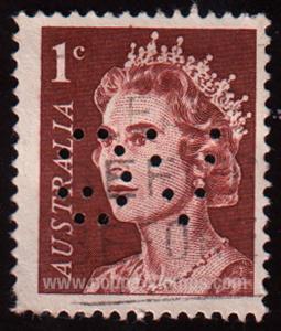 Australia #394 Used - 1966 1c.  - Queen Elizabeth II