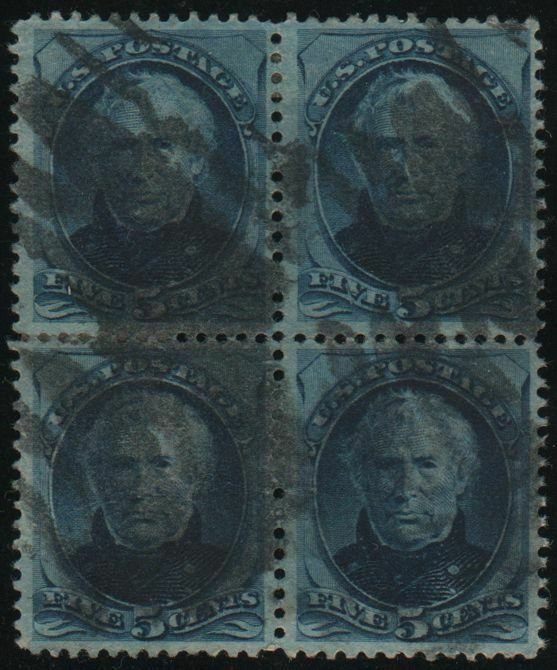 MALACK 185 VF, Block, some reinforced perfs,  Scarce Block! w6533