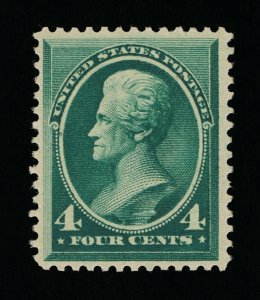 AFFORDABLE GENUINE SCOTT #211 VF-XF MINT OG H 1883 ABNC 4¢ BLUE GREEN  #11479