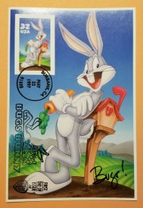 SC# 3137 USA 1997 First Day of Issue Bugs Bunny FDC Card With Cancelled Stamp