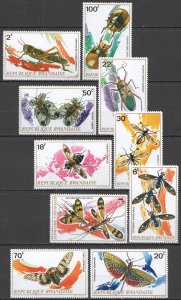 Wb164 Rwanda Fauna Insects & Butterflies !!! Big Set Mnh