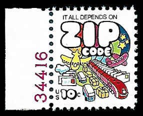 PCBstamps   US #1511 10c Zip Code, MNH, (15)