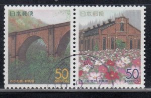 Japan 2000 Sc#Z451-452 Railways Used