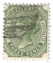 South Australia 108, used, 1897, (a351)