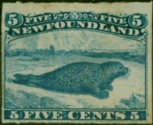 Newfoundland 1876 5c Blue SG43 Good Unused