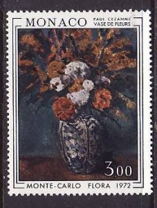 Monaco-Sc#829-unused NH set-Flowers-Flora-1972-