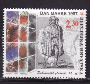 Croatia 1997 Stamp Day 16th Century Courier from Dubrovnik VF/NH