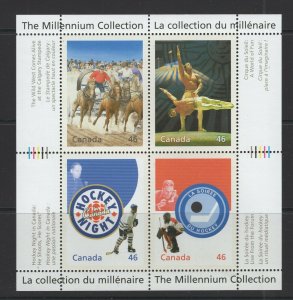 Canada 1999 Millennium Sheet #2  Unitrade #1819 VFMNH  CV $9.00