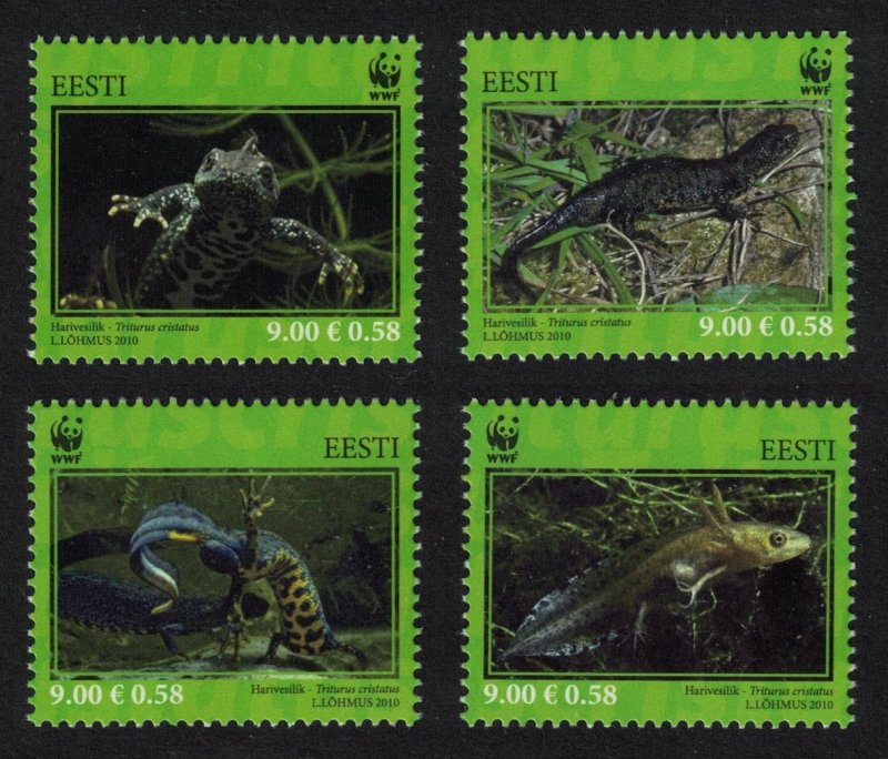 Estonia WWF Newt Protected Species 4v SG#628-31