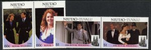 Tuvalu Niutao 51-2 Horiz MNH Prince Andrew, Sarah Ferguson Royal Wedding