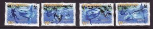 Penrhyn -Sc#462-5-used set-Marine Life-Fish-WWF-Sunfish-2003-