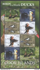 2020 Cook Islands Ducks Water Birds Of The World Fauna Kb ** Nw0521