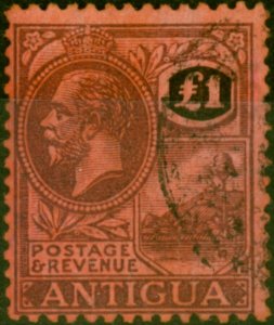 Antigua 1922 £1 Purple & Black-Red SG61 Fine Used