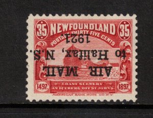Newfoundland #C3c Very Fine Mint Original Gum Hinged Inverted Overprint Error