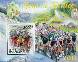 Tour de France Stamp Cadel Evans Peloton 2011 Sport Cycling S/S MNH #4308/Bl.673