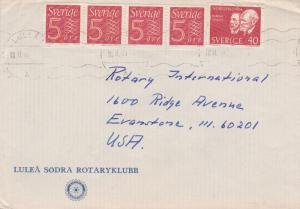 Sweden 1965 Rotary International 4 Truths Label on Cover to USA.