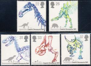 Great Britain 1991 Sc 1387-91 Prehistoric Dinosaur Stamp MNH