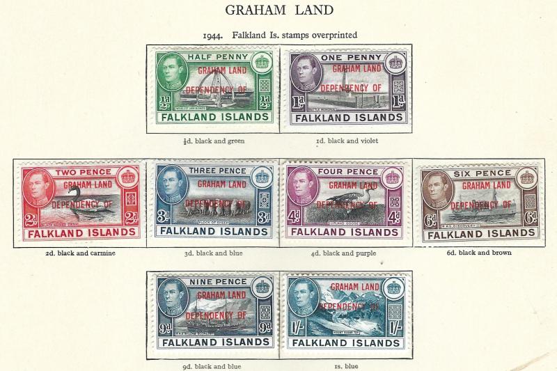 GRAHAM LAND 1944 Optd  GRAHAM LAND DEPENDENCY  OF   MMint.