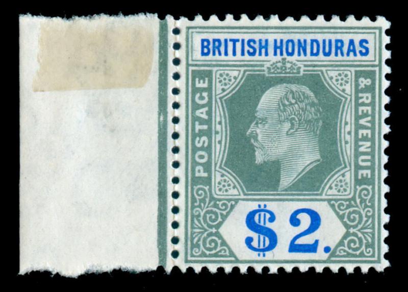 MOMEN: BRITISH HONDURAS SG#91-92 1907 MINT OG *NH* MARGIN COPY