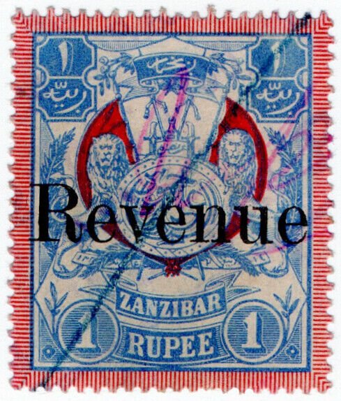 (I.B) Zanzibar Revenue : Duty Stamp 1R