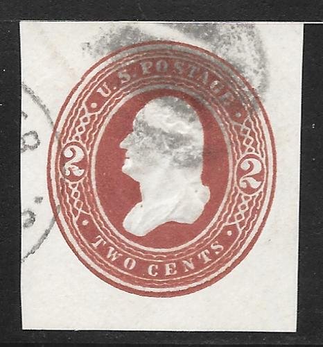 USA U277: 2c Washington, cut square, used