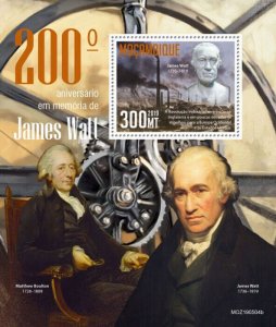 Mozambique 2019 MNH Famous Inventors Stamps James Watt Inventions 1v S/S