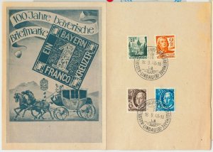 63207 -  GERMANY Württemberg - POSTAL HISTORY - STAMPS on CARD 1948  LIGHTHOUSES