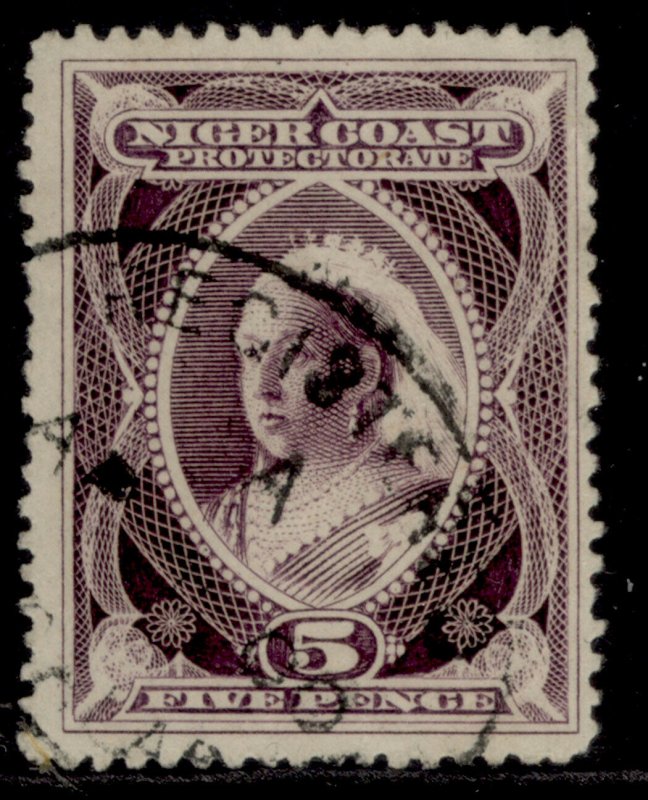 NIGERIA - Niger Coast Protectorate QV SG55, 5d purple, FINE USED.