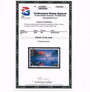EXCELLENT GENUINE SCOTT #C141 POSTALLY USED AIR MAIL ISSUE PSE CERT GRADED XF-90
