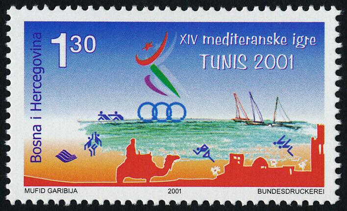 Bosnia & Herzegovina (Muslim) 390 MNH Mediterranean Games, Sports, Sailing