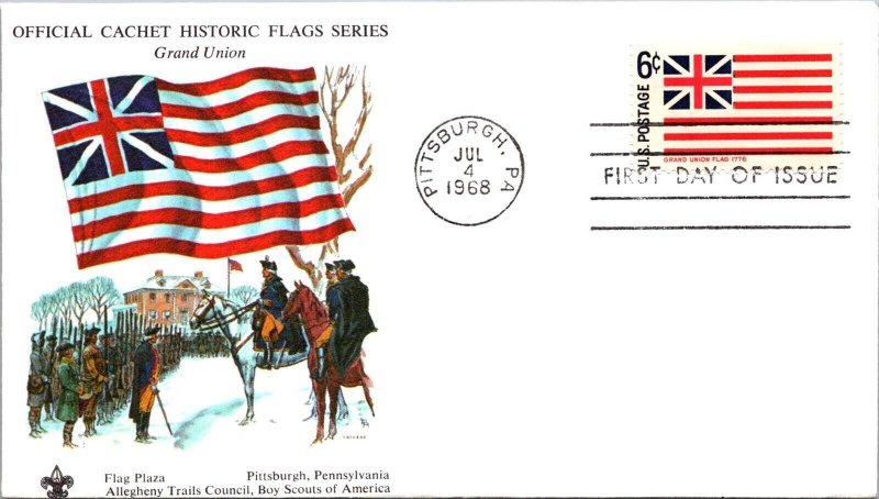 FDC 1968 SC #1354a Grand Union - Pittsburgh PA - Single - F64084