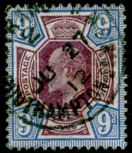 SG308, 9d slate-purple & cobalt-blue, FINE USED, CDS. Cat £110.