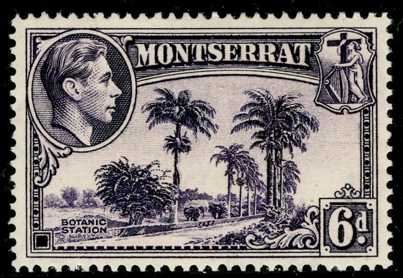 MONTSERRAT SG107a 6d violet, M MINT. PERF 14 