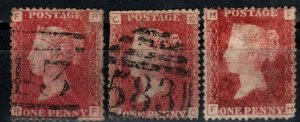 Great Britain #33 Plates 137, 138, 139  Used CV $27.00 (A189)