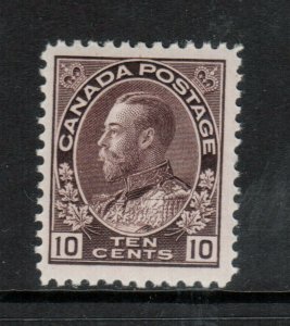 Canada #116 Mint Fine+ Never Hinged 