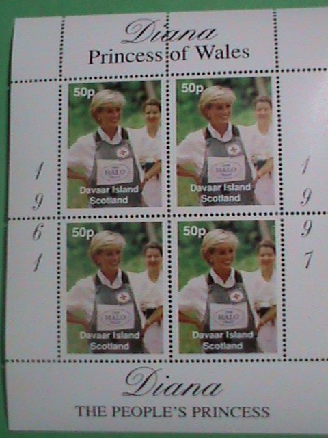 SCOTLAND STAMP-1997-DIANA- PRINCESS OF WALES -RED CROSS-MINT-NH  S/S  SHEET