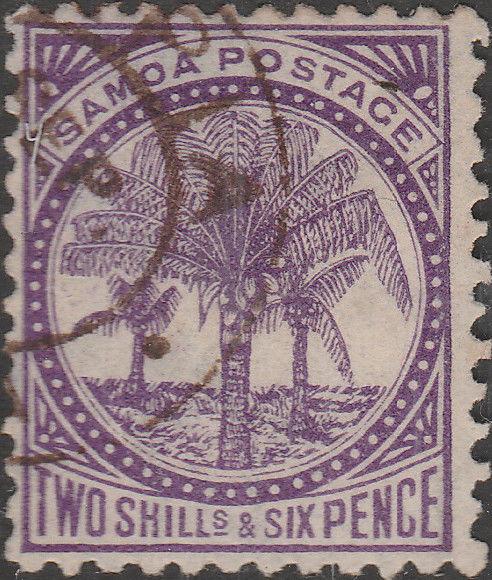 SAMOA - 1890 - SG40 2s6d reddish-lilac - Very Fine Used