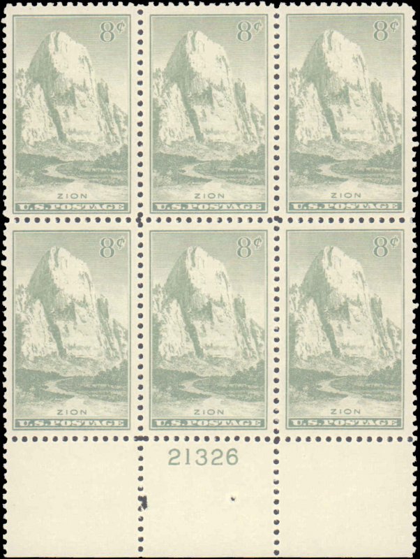 United States #747, Complete Set, Plate Block of 6, 1934, Never Hinged
