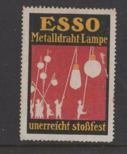 Germany - Esso Metal Filament Light Bulbs Advertising Stamp - NG