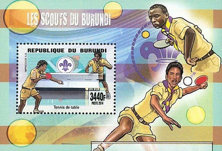 Scouting : Scouts of Burundi / Sport / Chess / Ping.pong - - Imperf. - Full-