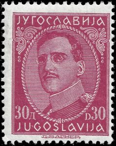 Yugoslavia #76  MNH - 30d King Alexander w/Imprint at Foot (1931)