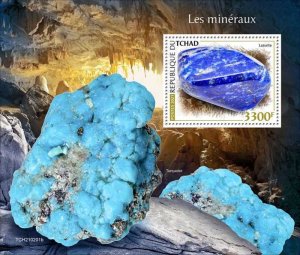 Chad - 2021 Lazurite Minerals - Stamp Souvenir Sheet - TCH210201b