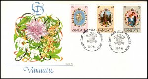 Vanuatu 308-310 Royal Wedding Fleetwood U/A FDC