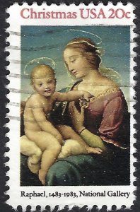 United States #2063 20¢ Madonna and Child (1983). Used.